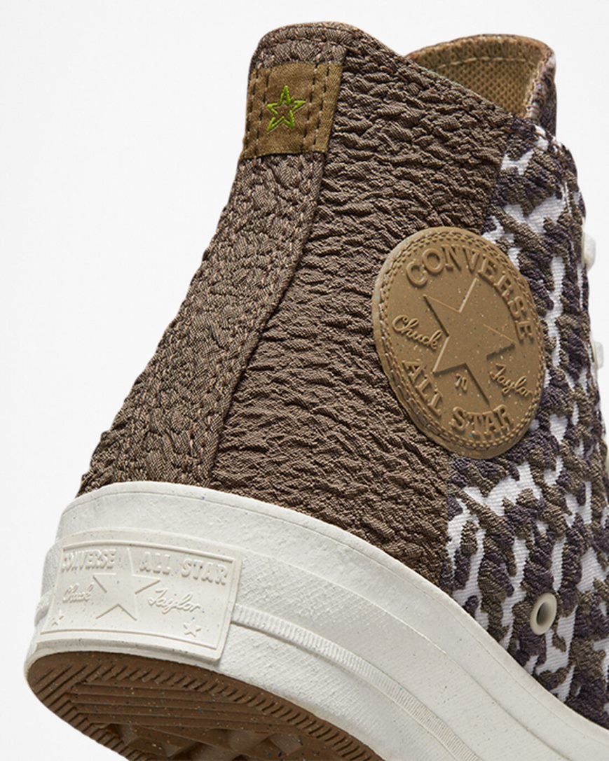 Tenisi Inalti Dama Converse Chuck 70 Split Upper Jacquard Camo Maro Albastru Deschis | RO 0SLQK130